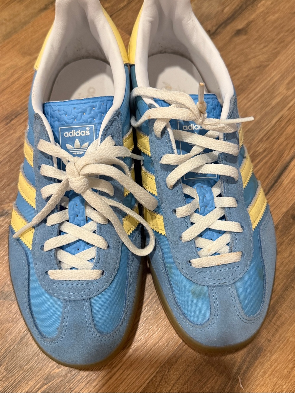 adidas Light Blue and Yellow Women's Sneakers